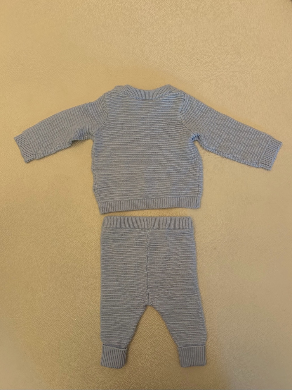 Janie and Jack Knit Sweater and Pants Set in Light Blue, size newborn. like new - Picture 2 of 4